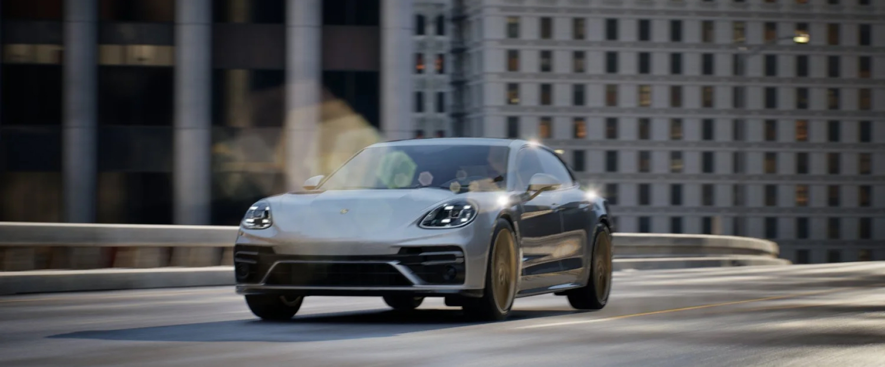 Porsche driving